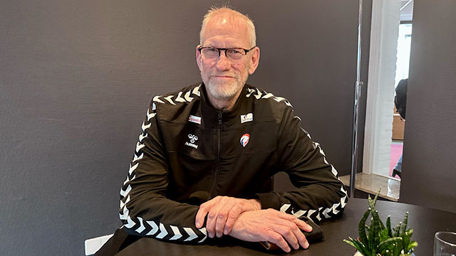 Håndballjentenes målvaktstrener Mats Olson i et intervju med Norges Håndballforbund.