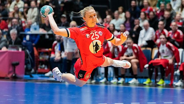 Henny Ella Reistad scoret 9 mål mot Frankrike. Bergen 20240404.
Norges Henny Ella Reistad under privatlandskampen i håndball mellom Norge og Ungarn i Åsane Arena. (Bildet er tatt for Norges Håndballforbund. Kan også brukes redaksjonelt).
Foto: Beate Oma Dahle / NTB