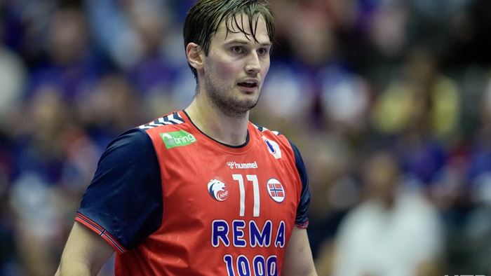 Magnus Abelvik Rød leverte godt fremover og scoret sju mål mot Danmark 20250507 LMS NOR-DEN Magnus Abelvik Rød foto fredrik varfjell ntb 640 360.jpg