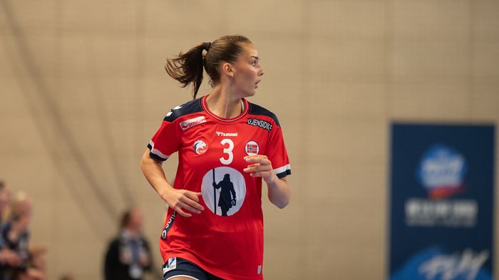 Vilde Janbu Fresik ble toppscorer i kampen mot Frankrike med syv mål. 20250710 Vilde Janbu Fresvik LK06
