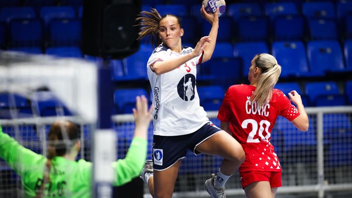 Dagens toppscorer Vilde Janbu Fresvik. 20250715 EHF EURO U19 vilde janbu fresvik foto vuk raicevic ehf 640 360.jpg