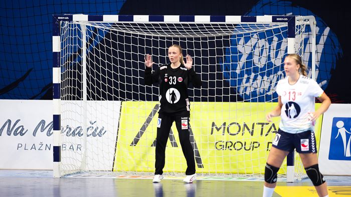 Mali Jameson voktet Norges mål mot Serbia. Her fra en tidligere kamp i mesterskapet. MaliJameson.jpg