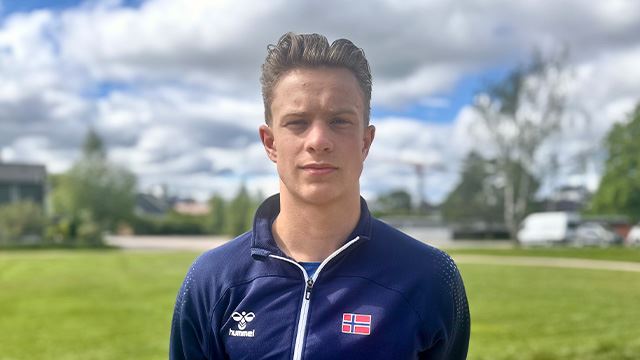 Truls Elden ble Norges toppscorer i første kamp, og har også krøpet opp på topp tre-lista over mesterskapets toppscorere. 20250505 Truls Elden.jpg