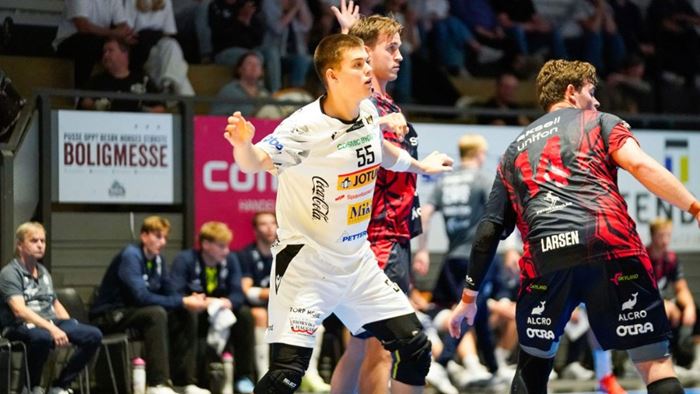 Alexander Løke Gautestad hadde mye å juble for også denne kampen, selv om bildet er fra en tidligere match. 2025 Løke Gautestad .jpg