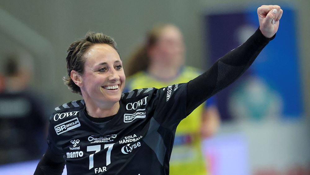 Hamar 20260528. 
Solas Camilla Herrem under sluttspillfinalen i håndball  mellom Storhamar og Sola i Obos arena på Hamar. 
Foto: Geir Olsen / NTB