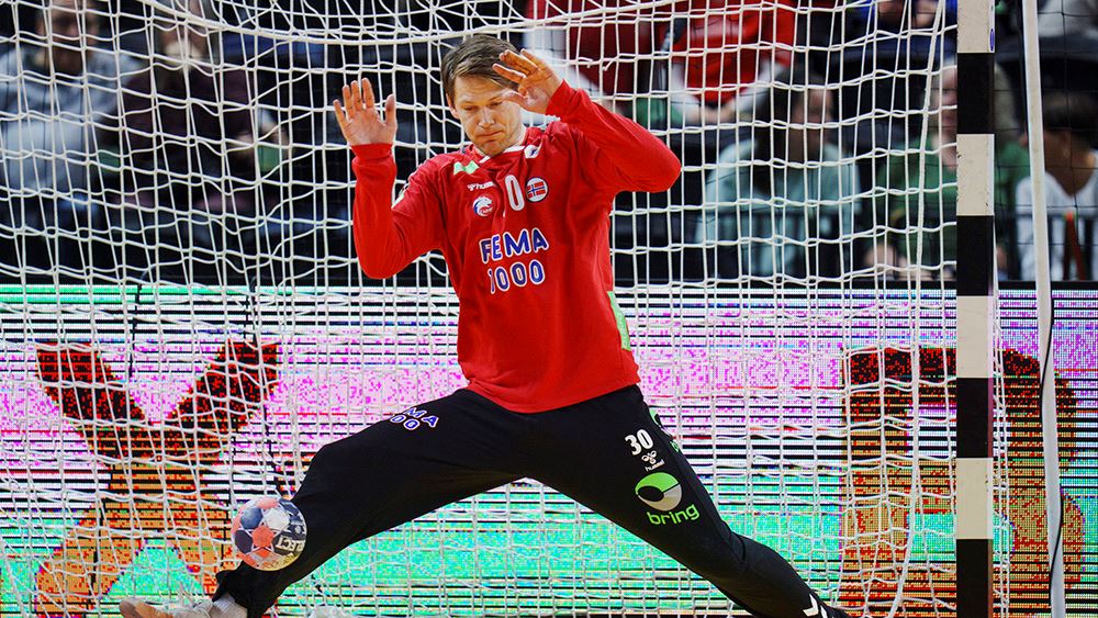 Norway's Torbjørn Sittrup Bergerud during the Golden League match between Norway and the Netherlands at the Royal Arena in Copenhagen on Saturday, March 21, 2026. (Photo: Liselotte Sabroe/Ritzau Scanpix)