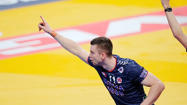 Golden League herrehåndboldkampen mellem Norge og USA i Royal Arena i København søndag den 22. marts 2026. (Foto: Liselotte Sabroe/Scanpix 2026)