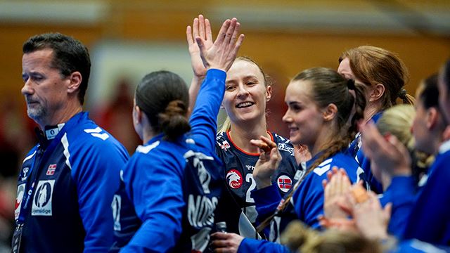 Steinkjer 20260307. 
Henny Ella Reistad under EHF Euro CUP 2026 i håndball for kvinner mellom Norge - Polen i Steinkjerhallen.
Foto: Ole Martin Wold / NTB
