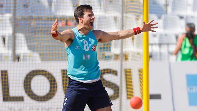 Magnus Mangrud fra LFH er blant spillerne som er tatt ut til EM i beachhåndball. 20220623-Magnus-Mangrud.jpg