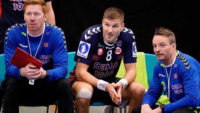 Børge Lund, Bjarte Myrhol og Christian Berge. Foto: Bo Amstrup / NTB 20210109---Lund-myrhol-berge-lms-DAN-NOR-Foto-Bo-Amstrup-NTB.jpg