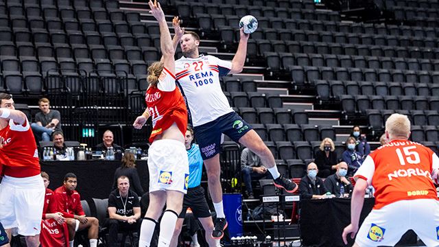 Harald Reinkind spilte en god førsteomgang for Norge. Harald Reinkind LMS