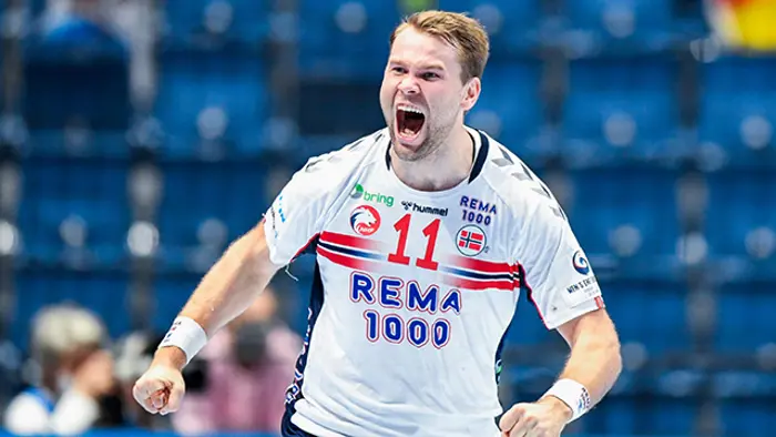 Bratislava, Slovakia 20220121. Norges Petter Øverby under håndballkampen mellom Tyskland og Norge på Ondrej Nepela Arena i Bratislava under EM 2022 i Slovakia og Ungarn.