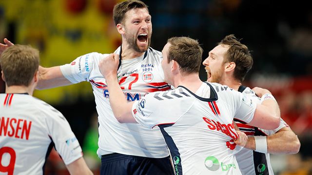 Forhåpentlig blir det mer jubel for Håndballgutta i kvalifiseringen til neste EM. Håndballgutta jubler for seier i EM