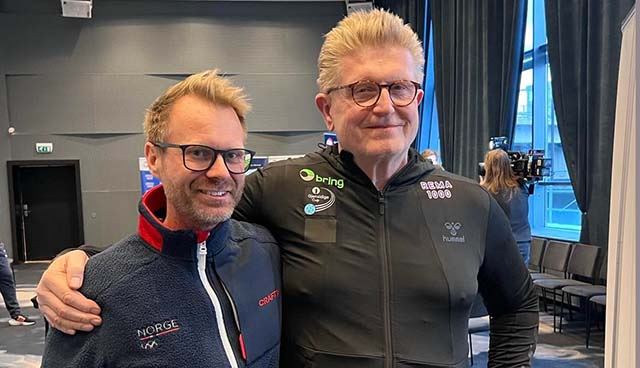 Erik Hofseth (t.v.) og Tjolle Ström er nye i Håndballguttas støtteapparat Håndballguttas nye hjelpere