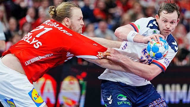 Sander Sagosen spilte en god kamp, og ble kåret til Norges beste spiller. 20240104 Sander Sagosen.jpg