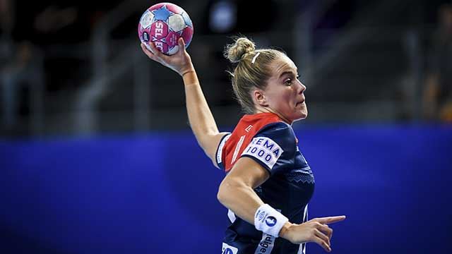 Malin Aune var en av få norske spillere som kom opp mot sitt beste. : 20181205-LKS-EM-Aune,-Main-1.jpg
