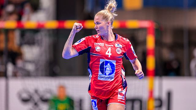 Veronica Kristiansen ble Norges toppscorer med syv mål i lørdagens kamp mot Sverige.