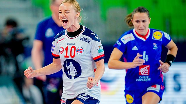 Ljubljana, Slovenia 20221118.
Stine Bredal Oftedal under andre semifinale i EM mellom Norge og Frankrike i Stožice Arena.
Foto: Beate Oma Dahle / NTB