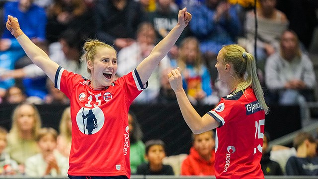 Norges Vilde Mortensen Ingstad under landskampen mellom Norge og Danmark i DNB Arena, før. håndball-EM i Slovenia i november.Foto: Beate Oma Dahle / NTB