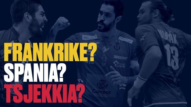 STJERNER: Nikola Karabatic (FRA), Raul Entrerrios (ESP) eller Pavel Horak (CZE). To av dem skal til Trondheim for å spille EM i januar. Foto: NTB Scanpix og Bildbyrån trekningsbilde.jpg