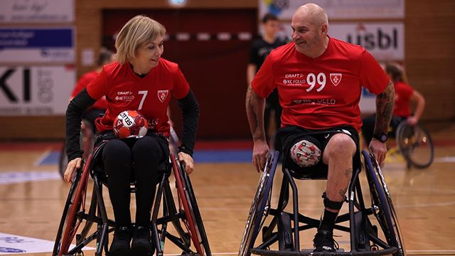 Elisabeth Nes og Thor-Erik Strand fra Follo er blant spillerne i bruttotroppen. Elisabeth Nes og Thor Erik Strand Follo Rullestolhåndball