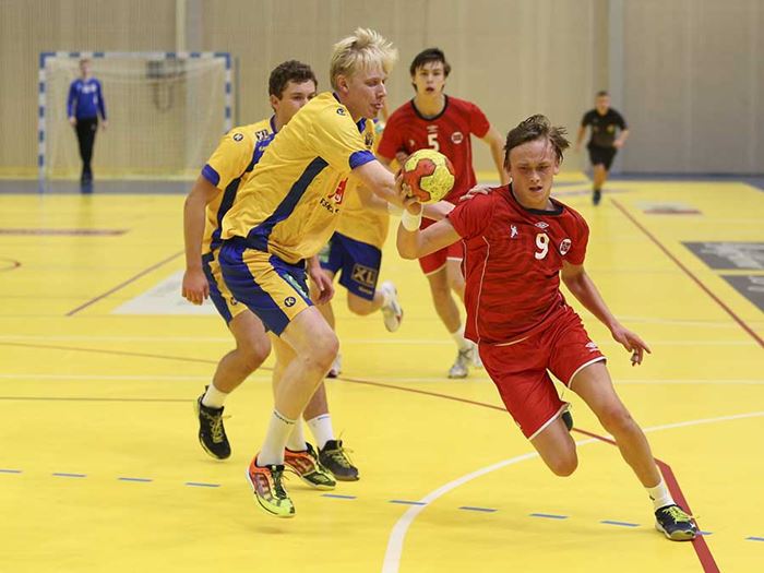 Tobias Grøndahl (bildet) er en av spillerne i U-troppen til samlingen i Skien. Foto: Svein Andre Svendsen/NHF 20171029-LM00-Grøndahl,-Tobias.jpg