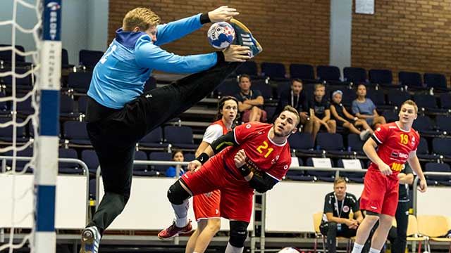 Robin Haug ble kåret til banens beste spiller. Foto: Slavko Kolar 20180724-LM98-EM-Haug,-Robin.jpg