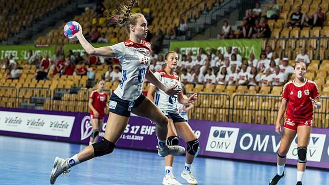 Sofie Celius ble norsk toppcorer med åtte mål. Foto: EHF 20190806-LK02-EM-Celius,-Sofie-Foto-EHF.jpg