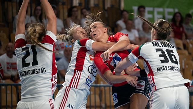 Johanne Halseth Nypan ble Norges toppscorer under kampen mot Ungarn. LK02 i EM i Slovenia