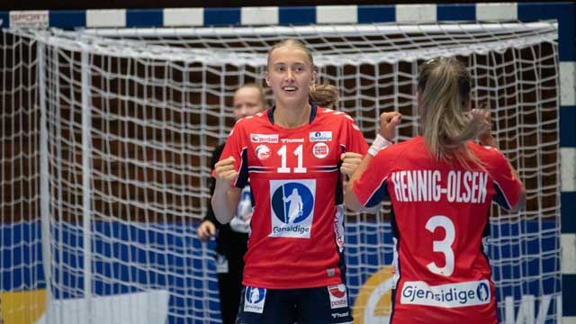 Martine Andersen ble toppscorer i den andre kampen mot Ungarn. Martine Andersen
