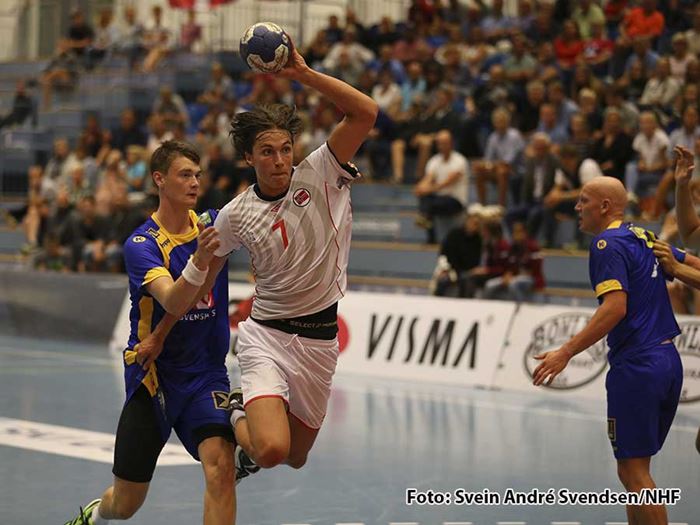 Fabian Sandven (bildet) er en av spillerne som skal på samling i Skien. Foto: Svein Andre Svendsen/NHF 20170729-LM98-Sandven,-Fabian.jpg