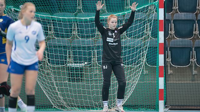 Arkivbilde fra sluttspillkamp mellom Trauma Håndball og Strindheim i Bringserien sesongen 2018-19. Trauma Håndball i Bringserien 2018-19
