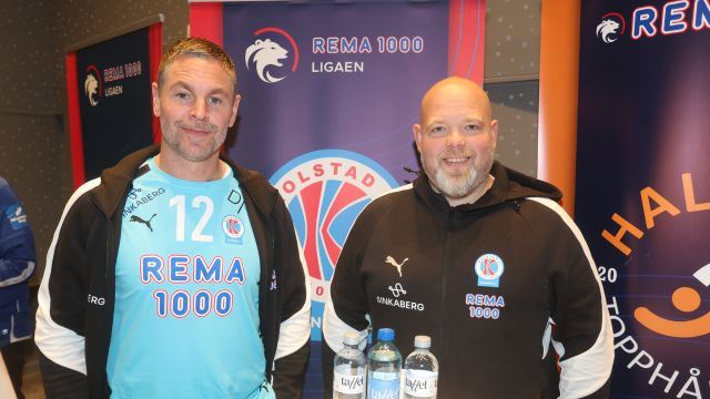 Kolstad sine representanter på Avkast: Andreas Palicka (t.v) og trener Stian Gomo
