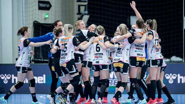 Vipers kunne slippe jubelen løs etter å ha sikret seg et godt utgangspunkt mot Rostov-Don etter det første kvartfinaleoppgjøret i Champions League. Bildet er fra en tidligere kamp. Vipers