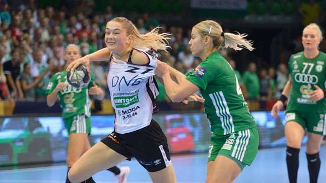Ragnhild Valle Dahl spilte en meget god kamp og ble toppscorer med sine åtte mål. Bildet er hentet fra en tidligere kamp. Toppscorer for Vipers mot Györ 11.9.2021