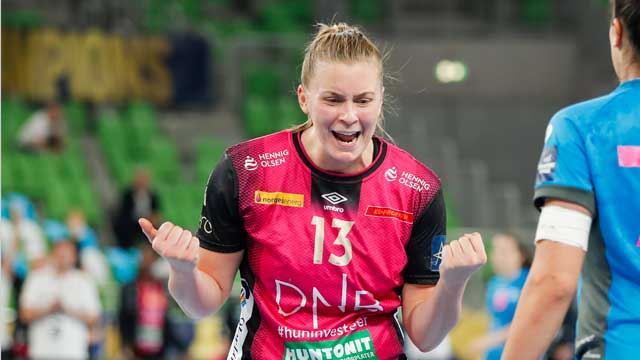 Isabelle Gulldén var sentral i seieren mot Györ, og scoret 6 mål. Bildet er fra en tidligere kamp. Isabelle Gullden