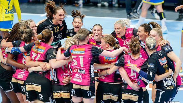 Vipers-jentene jubler over finale i Final4 Champions League 2021-22