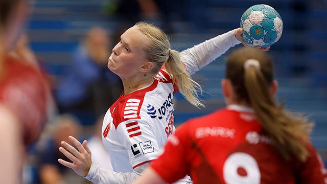 Larviks Maja Furu Sæteren var toneangivende for Larvik søndag. Bildet er fra en tidligere kamp. Maja Furu Sæteren. Foto: Svein André Svendsen