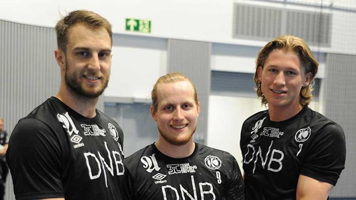 Kolstad-spillerne Ronald Putans (t.v.), Rasmus Carlsen og William Aar. Foto: Tore Sæther kolstad-640px.jpg