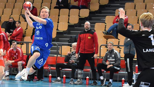 August Baskår Pedersen ble Drammens toppscorer med åtte mål. Drammen Håndballklubb DHK