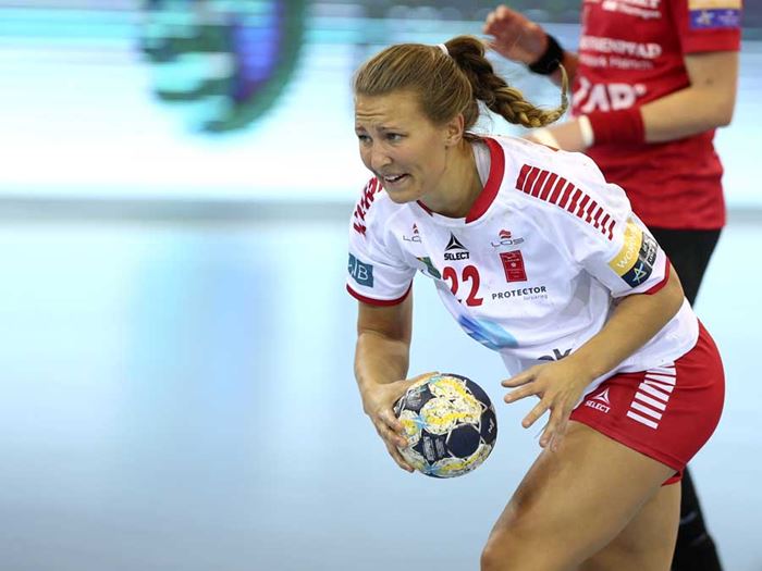 Cassandra Tollbring, her fra en tidligere kamp, ble Larviks toppscorer. Foto: Svein André Svendsen 20171007-Tollbring,-Cassandra.jpg