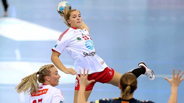 Maria Hjertner hadde fire fine scoringer i første omgang. Foto: Svein André Svendsen. 20181013-Larvik-Hjertner,-Maria-640-px.jpg