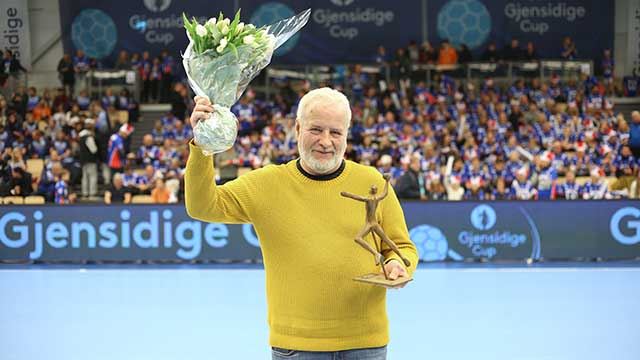 Allan Gjerde ble tildelt Håndballstatuetten. Foto: Svein André Svendsen/NHF 20190106-Gjerde,-Allan-2.jpg