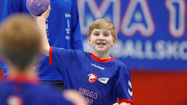 Bilder fra REMA 1000 Håndballskolen i Drammenshallen vinterferien 2023.