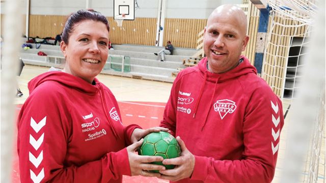 Nestleder Anja Eliassen og leder Odd Snellingen i Lunner HK. Foto: Avisen Hadeland lunner.jpg