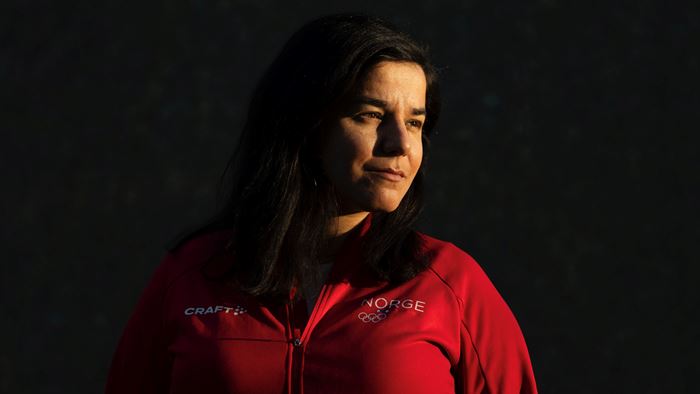 Oslo 20231002.
Idrettspresident Zaineb Al-Samarai under pressetreff på Olympiatoppen.
Foto: Javad Parsa / NTB