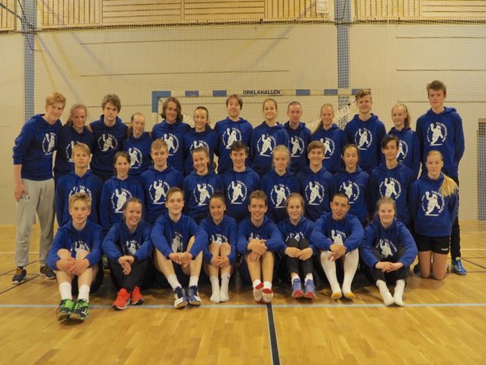 Utvalgte spillere og reserver til talentsamlingen i Skien 7.-10. august. Foto: Monica Ibsen 32-jenter-gutter-3.jpg
