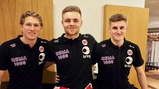 Mesterskapsdebutantene - f.v.: William Aar, Tom Kåre Nikolaisen og Sander Øverjordet. (FOTO: Tore Sæther) Debutantene.jpeg