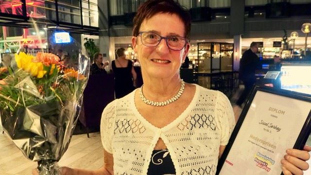 Sissel Sørhøy fra Terråk IL fikk den gjeveste av alle gjeve priser - Hedersprisen. (FOTOS: Tore Sæther Sørhøy.jpeg