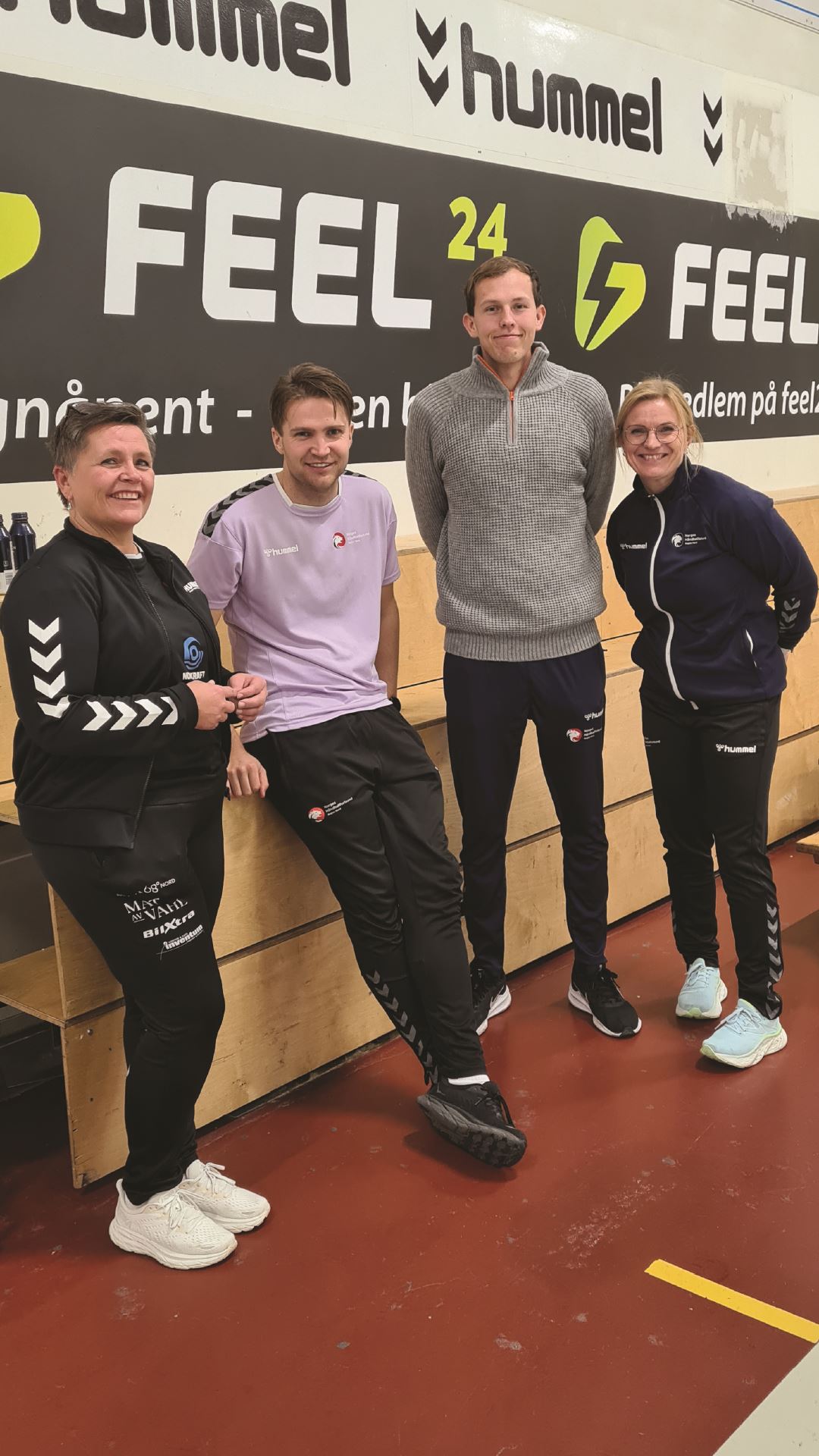 Beate Tande (hovedansvarlig for dugnaden i Harstad) og tre spillerutviklere Beate Tande (hovedansvarlig for dugnaden i Harstad) og tre spillerutviklere